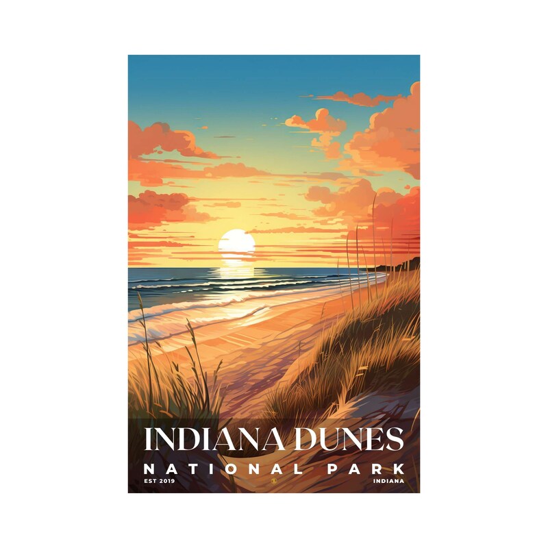 Indiana Dunes National Park Poster, Travel Art, Office Poster, Home Decor | S7